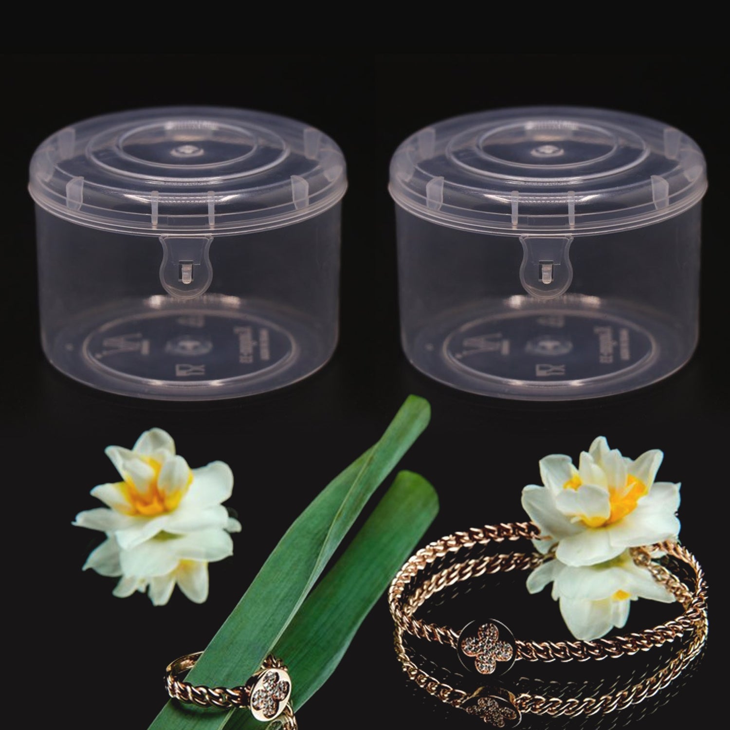 8723 Kangan / Bangle Round Box for women - Pack of 2 bangle boxes for storage - Transparent Plastic storage boxes | Jewelry organizers, Small Plastic Boxes for Storage of Bangles (2 Pc Set) 8723 Kangan / Bangle Round Box for women - Pack of 2 bangle boxes for storage - Transparent Plastic storage boxes | Jewelry organizers, Small Plastic Boxes for Storage of Bangles (2 Pc Set)